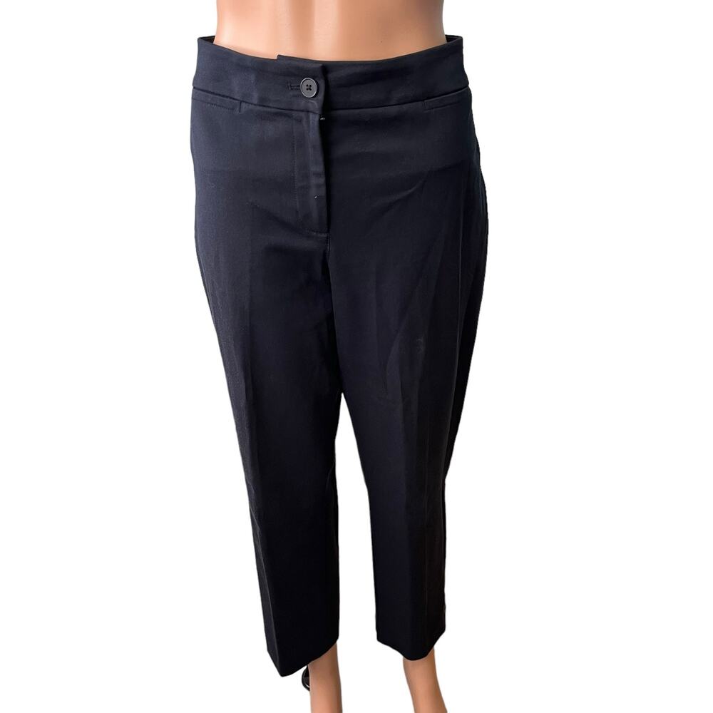 Talbots Chino Pants 6 Blue Curvy Ankle Cuffs Preppy Office Outdoors Vacay